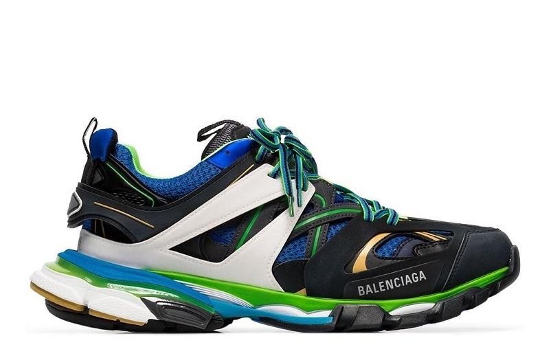 lime green and blue balenciaga